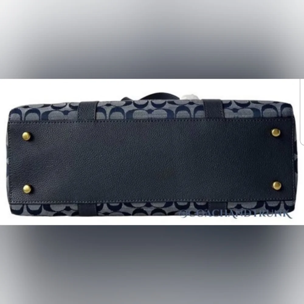 🎀NWT Coach Hudson Double Handle Tote In Signature Chambray 💖 - Picture 5 of 12